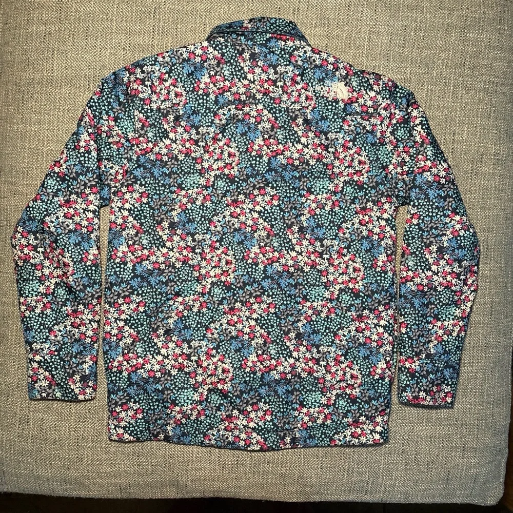 The North Face Floral Jacket Girls | Lightweight Button Up Coat Outdoor Hiking - Picture 3 of 9